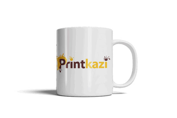 White personalized branded mug with custom logo