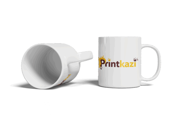 White personalized branded mug with custom logo