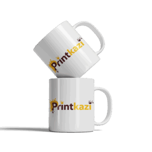 White personalized branded mug with custom logo