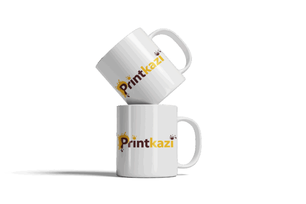 White personalized branded mug with custom logo